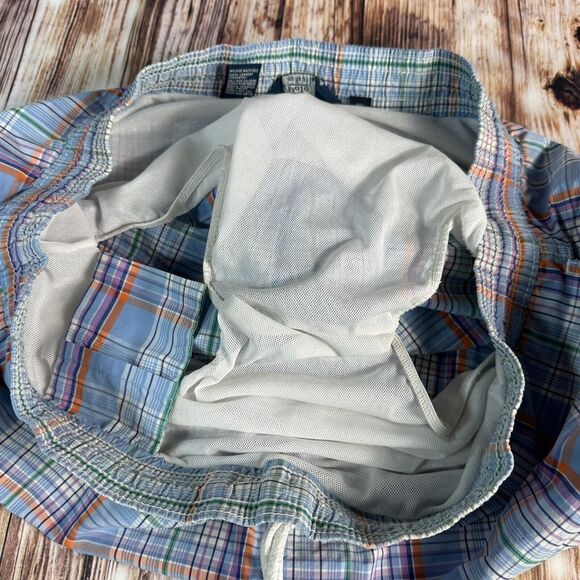 Vintage Polo Ralph Lauren Mens Size X Large Plaid Shorts Swim Suit Trunks 38x5.5 - Picture 7 of 9